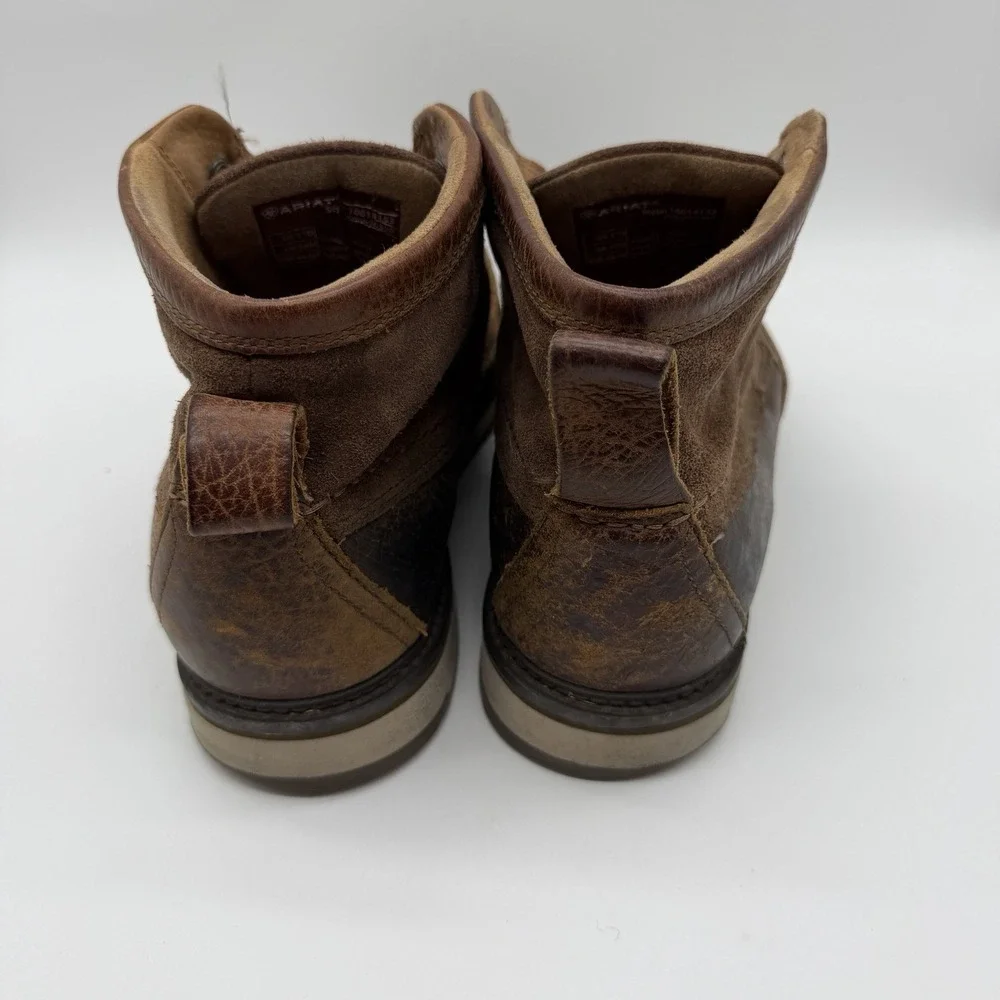 Ariat 4LR Moc Toe Leather Lace Up Boots Brown Men's US 11D 10014153 Work Casual